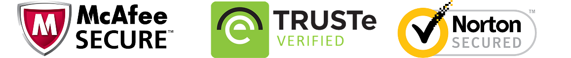McAfee Secure, TRUSTe Verified and Norton Secured